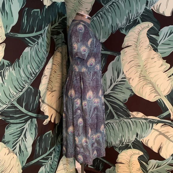 Vintage peacock dress - Picture 4 of 6